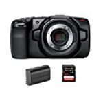 Blackmagic Design Pocket Cinema Camera 4K – Bundle with 64GB SDXC Memory Card, Green Extreme LP-E6N Rechargeable Lithium-Ion Battery Pack