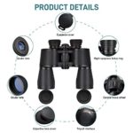 Binoculars 20×50, HD Professional/Waterproof Binoculars with Low Light Night Vision, Durable & Clear BAK4 Prism FMC Lens Binoculars. Suitable for Outdoor Sports and Concert, Bird Watching.