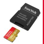 SanDisk 256GB Extreme MicroSDXC UHS-I Memory Card with Adapter – C10, U3, V30, 4K, A2, Micro SD – SDSQXA1-256G-GN6MA