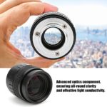 Wosune Manual Fixed-Focus Lens, Camera Glass Large Aperture Lens, Camera Len Professional Camera Ring Camera C Mount Lens for Portable Camera Consum Electronics(Black)