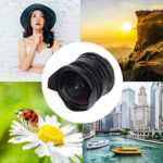 Mirrorless Camera Lens, 7.5MM Camera Accessories Camera Len Wide Angle Mirrorless Camera Lens 180 Degree Fisheye Lens, Fisheye Len for EOS.M Mount