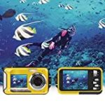 Underwater Camera for Snorkeling, Waterproof 2.7K 24MP Digital Camera, HD Rechargeable Camera with Dual Screen for Camping, Underwater, Swiming, Underwater Camera