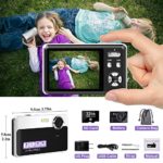 Digital Camera, 24MP Point and Shoot Camera with 32GB Micro SD Card, 2.4 Inch LCD Screen Portable Mini Compact Digital Camera with Macro Function for Kids Students Amateurs