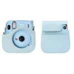 Blummy Mini 11 Camera Accessories Bundles Compatible with FujiFilm Instax Mini 11 with Camera Case/Book Album/Selfie Len/Wall Hanging Frames/Stickers/Pen?13 in 1? (Blue)