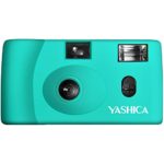 Yashica MF-1 Snapshot Art 35mm Film Camera Turquoise + Energizer AA Batteries (4 Pack)+ Case + Cloth