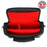 USA GEAR Mini Projector Case S7 Pro Portable Projector Bag Carrying Case with Accessory Storage – Compatible with Small LED Projectors from Vankyo, DR. J, Apeman, GooDee, DBPOWER, CiBest (Red)