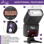 Altura Photo AP-305C Canon Flash Light with Manual Trigger – Camera Flash for Canon R, RP, 90D, 80D, 70D, SL2, T7I, T6, T6I, 5D, 6D, 7D, M6, M50, 2.4GHz TTL Speedlite for DSLR and Mirrorless Cameras
