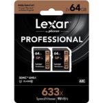 Lexar 64GB Professional 633x SDXC Class 10 UHS-I/U1 Memory Card 2-Pack Bundle
