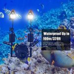 Docooler Flash Strobe Diving Light Waterproof Max. 100m/328ft 5600K with Optic Cable for Camera Housing Diving Case for Underwater Photography