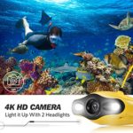 gladius Mini Underwater Drone, 4K 1080P 12MP UHD Underwater Camera for Real Time Viewing, Remote Controller and APP Remote Control, Dive to 330ft, Live Stream, Adjustable Tilt-Lock, Fish Finder, ROV