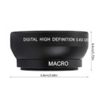 Akozon High Definition Wide Angle Len HD Wide Angle Lens with Macro Close-up Lens 0.45X Magnification High Definition Wide-Angle Lens Fits Any 49mm Diameter Lens