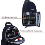 MOSISO Camera Sling Bag,DSLR/SLR/Mirrorless Case Water Repellent Shockproof Photography Camera Backpack with Tripod Holder & Removable Modular Inserts Compatible with Canon/Nikon/Sony/Fuji, Navy Blue