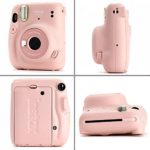 Fujifilm Instax Mini 11 Instant Camera + Instax Mini Twin Pack Film + Hanging Frames + Plastic Frames + Case + Close Up Filters – All Inclusive Bundle! (Blush Pink)