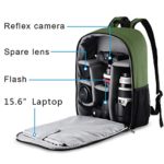 CADeN Camera Backpack Bag with Laptop Compartment 15.6″ for DSLR/SLR Mirrorless Camera Waterproof, Camera Case Compatible for Sony Canon Nikon Camera and Lens Tripod Accessories Green