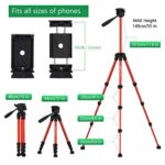 GEEKOTO Travel Camera Tripod Lightweight 55’’Portable for DSLR Cameras Canon Nikon Sony with Phone Holder Quick Release Plates for Camera iPhone Ipad,Suitable for Video Recording and Shooting