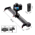 GVM Great Video Maker Motorized Camera Slider Video Rail Track Dolly with Controller Video Shooting Time-Lapse Aluminum Alloy Video Slider for Interview Film Photography