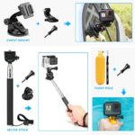 Luxebell Accessories Kit for AKASO EK5000 EK7000 4K WiFi Action Camera GoPro Hero 9 8 7 6 5/Session 5/Hero 4/3+/3/2/1 Max Fusion SJ4000 SJ5000