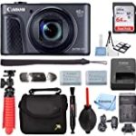 Canon PowerShot SX730 HS Digital Camera (Black) + 64GB Memory Card + Point & Shoot Case + Flexible Tripod + USB Card Reader + Lens Cleaning Pen + Cleaning Kit + Full Accessory Bundle