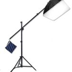 StudioFX H9004SB2 2400 Watt Large Photography Softbox Continuous Photo Lighting Kit 16″ x 24″ + Boom Arm Hairlight with Sandbag H9004SB2 by Kaezi