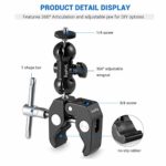SMALLRIG Cool Ballhead Arm Super Clamp Mount Multi-Function Double Ball Adapter with Bottom Clamp for Ronin-M, Ronin MX, Freefly MOVI – 1138