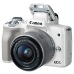 Canon EOS M50 Mirrorless Vlogging Camera Kit with EF-M 15-45mm Lens, 4K Video, Built-in Wi-Fi, NFC and Bluetooth Technology, White