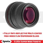 Opteka 0.20X Professional AF Fisheye Lens for Canon EF EOS 80D, 77D, 70D, 60D, 50D, 40D, 7D, 6D, 5D, 5Ds, 1Ds, Rebel T7i, T7s, T6s, T6i, T5i, T5, T4i, T3i, T3, SL3, SL2 & SL1 Digital SLR Cameras