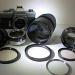Minolta SRT 201 SLR 35mm Camera w/ Minolta MD Rokkor-x 45mm 1:2 lens