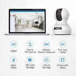 Indoor Camera,Conico 1080P Pan/Tilt Baby Monitor with Camera and Audio,Pet Camera with Motion Detection,Two-Way Audio,Night Vision,Cloud and Local Storage,WiFi Camera