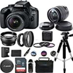 EOS 4000D Digital Camera with EF-S 18-55MM F/3.5-5.6 III Lens + Advanced Accessories Bundle (International Version)