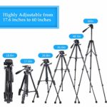UBeesize 60-inch Portable Lightweight Travel Tripod (5kg/11lb Load), Carry Bag, and Smartphone Bluetooth Remote