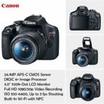 Canon EOS Rebel T7 Digital SLR Camera with Canon EF-S 18-55mm Image Stabilization II Lens, Sandisk 32GB SDHC Memory Cards with Commander Optics Accessory Bundle