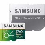 SAMSUNG EVO Select 64GB microSDXC UHS-I U1 100MB/s Full HD & 4K UHD Memory Card with Adapter (MB-ME64HA)