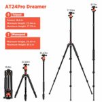 GEEKOTO 77” Tripod, Camera Tripod for DSLR, Compact Aluminum Tripod with 360 Degree Ball Head and 8kgs Load for Travel and Work