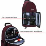 MOSISO Camera Sling Bag,DSLR/SLR/Mirrorless Case Water Repellent Shockproof Photography Camera Backpack with Tripod Holder & Removable Modular Inserts Compatible with Canon/Nikon/Sony/Fuji, Wine Red