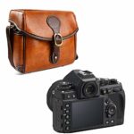 LEDMOMO Digital Single Lens Reflex Digital Camera Package Storage Bag Pouch Multifunctional English Style Retro Camera Storage Case (Brown)