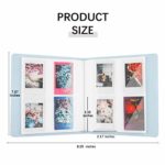 256 Pockets Photo Album for Fujifilm Instax Mini 11 9 90 8 70 7s 40 50s 25 26, Polaroid Snap PIC-300, Kodak Mini 3-Inch Film,Polaroid Album Book (Blue)