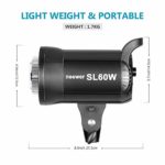 Neewer SL-60W LED Video Light White 5600K Version, 60W CRI 95+, TLCI 90+ with Remote Control and Reflector, Continuous Lighting Bowens Mount for Video Recording, Children Photography, Outdoor Shooting