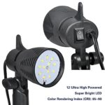 EMART Photography LED Continuous Light Lamp 5500K Portable Camera Photo Lighting for Table Top Studio – 2 Sets