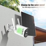 Solar-Security-Camera-Outdoor Wireless Battery Powered,1080p Home WiFi Security Camera,Spotlight Color Night Vision,Two-Way Talk,Siren Alarm, Motion Detection with schedulable Working time-SOLIOM B10
