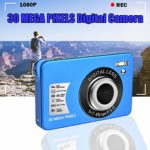 Digital Camera 2.7 Inch LCD Rechargeable HD Digital Camera Compact Camera Pocket Digital Cameras 30 Mega Pixels with 8X Zoom for Adult Seniors Students Kids with 32GB SD Card(1 Battery Included), Blue