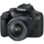 Canon EOS 2000D / Rebel T7 DSLR Camera with EF-S 18-55mm + EF 75-300mm Daul Lens + SanDisk 32GB Memory Card + Tripod + Case + Wideangle Lenses + ZeeTech Accessory Bundle (21pc Bundle)