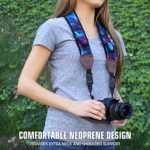 USA GEAR TrueSHOT Camera Strap with Galaxy Neoprene Pattern , Accessory Pockets and Quick Release Buckles – Compatible With Canon , Fujifilm , Nikon , Sony and More DSLR , Mirrorless , Cameras