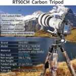 Carbon Fiber Bowl Tripod-INNOREL RT90CM Heavy Duty Bowl Tripod with 75mm Bowl Adapter 40mm Leg Tube Ultra Stable Professional Camera Tripod Max Load 88lb/40kg with Camouflage Sleeve
