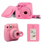 FujiFilm Instax Mini 9 Instant Camera + Fujifilm Instax Mini Film (40 Sheets) Bundle with Deals Number One Accessories Including Carrying Case, Color Filters, Kids Photo Album + More (Flamingo Pink)