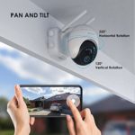 Security Camera Outdoor, Wireless WiFi 360° PTZ Camera, ieGeek 15000mAh Solar Security Camera Battery Powered, Home Surveillance Camera with 2-Way Audio, Motion Detection, 1080P Night Vision, SD/Cloud