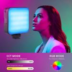 RGB Video Conference Lighting Kit With Portable Tripod Stand,Full Color 20 Light Effects LED Video Light 2500-9000K Dimmable CRI 95+ Laptop Light For Video Conferencing,Zoom Meeting Call,Vlog Shooting