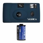 YASHICA MF-1 Snapshot Art 35mm Film Camera Set (Prussian Blue) with (1) YASHICA 400 and (3) Kodak GC/UltraMax 400 Film Rolls Bundle (3 Items)