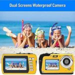 Underwater Camera Waterproof Digital Camera Selfie Dual Screen Video Camera Point Shoot Digital Camera for Snorkeling 48MP 2.7K Waterproof Camera…