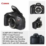 Canon EOS Rebel T7i DSLR Camera with 18-55mm Lens, Canon 75-300mm + 500mm Preset Lens + 5 Photo/Video Editing Software Package & Professional Accessory Kit