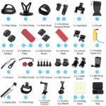 EMART 53-in-1 Action Camera Accessories Kit, Accessory Bundle Set for GoPro Hero Session Fusion 9 8 Max 7 6 5 4 3 3+ 2 1 Black Accessories Insta360 DJI Osmo Action AKASO APEMAN Campark Xiaomi Yi